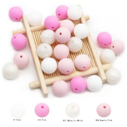 Cute-idea 50pc Silicone Beads Baby Lentil heart Star Shape Nuring Teething Beads Sets DIY Baby Pacifier Chain toys Accessories