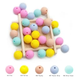 Cute-idea 50pc Silicone Beads Baby Lentil heart Star Shape Nuring Teething Beads Sets DIY Baby Pacifier Chain toys Accessories