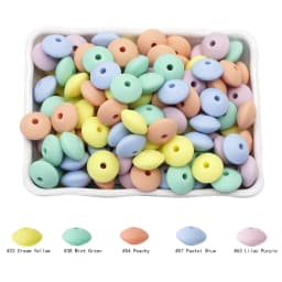 Cute-idea 50pc Silicone Beads Baby Lentil heart Star Shape Nuring Teething Beads Sets DIY Baby Pacifier Chain toys Accessories