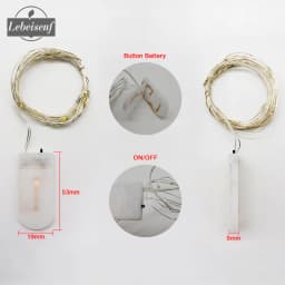 Waterproof Fairy Light CR2032 Battery Powered LED Mini Christmas Light Copper Wire String Light For Wedding Xmas Garland Party