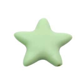 Cute-idea Star Silicone Beads 10pcs Food Grade Baby Teething Teethers DIY infant Nursing Pacifier Chain Necklace toy Accessories