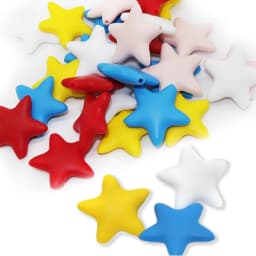 Cute-idea Star Silicone Beads 10pcs Food Grade Baby Teething Teethers DIY infant Nursing Pacifier Chain Necklace toy Accessories