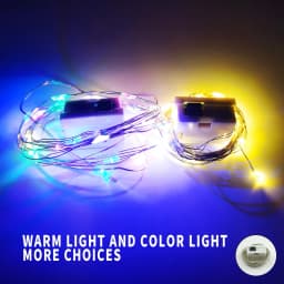 20PCS Mini LED String Lights 2m 20LED Waterproof Fairy Lights 3 Modes Battery Powered for DIY Christmas New Year Home Decoration