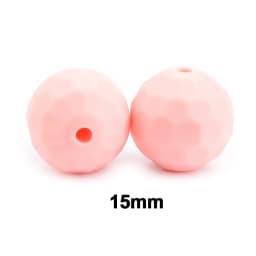 Lofca 12mm 40pcs Polyhedron Silicone Beads 15mm Silicone DIY Food Grade Oral Care Baby Teether Toy Soft Chew