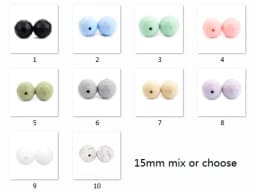 Lofca 12mm 40pcs Polyhedron Silicone Beads 15mm Silicone DIY Food Grade Oral Care Baby Teether Toy Soft Chew