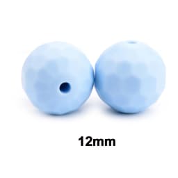 Lofca 12mm 40pcs Polyhedron Silicone Beads 15mm Silicone DIY Food Grade Oral Care Baby Teether Toy Soft Chew