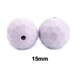 Lofca 12mm 40pcs Polyhedron Silicone Beads 15mm Silicone DIY Food Grade Oral Care Baby Teether Toy Soft Chew