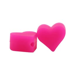 BOBO.BOX 10pc Love Heart Silicone Beads Teething Accessories Food Grade Silicone Teether BPA Free Eco-friendly Baby Teether Toys