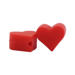 BOBO.BOX 10pc Love Heart Silicone Beads Teething Accessories Food Grade Silicone Teether BPA Free Eco-friendly Baby Teether Toys