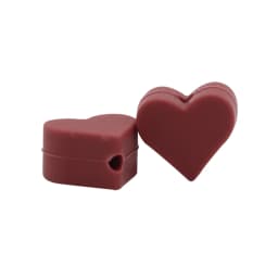 BOBO.BOX 10pc Love Heart Silicone Beads Teething Accessories Food Grade Silicone Teether BPA Free Eco-friendly Baby Teether Toys