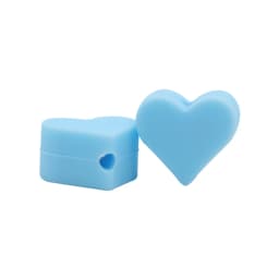 BOBO.BOX 10pc Love Heart Silicone Beads Teething Accessories Food Grade Silicone Teether BPA Free Eco-friendly Baby Teether Toys