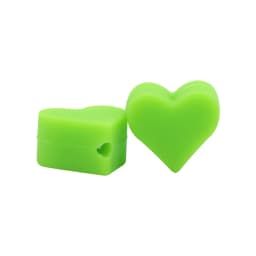 BOBO.BOX 10pc Love Heart Silicone Beads Teething Accessories Food Grade Silicone Teether BPA Free Eco-friendly Baby Teether Toys