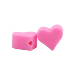 BOBO.BOX 10pc Love Heart Silicone Beads Teething Accessories Food Grade Silicone Teether BPA Free Eco-friendly Baby Teether Toys