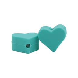 BOBO.BOX 10pc Love Heart Silicone Beads Teething Accessories Food Grade Silicone Teether BPA Free Eco-friendly Baby Teether Toys