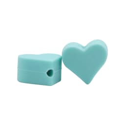 BOBO.BOX 10pc Love Heart Silicone Beads Teething Accessories Food Grade Silicone Teether BPA Free Eco-friendly Baby Teether Toys