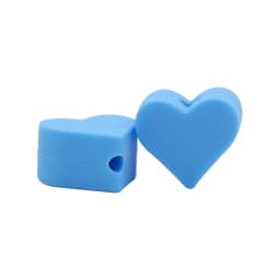BOBO.BOX 10pc Love Heart Silicone Beads Teething Accessories Food Grade Silicone Teether BPA Free Eco-friendly Baby Teether Toys
