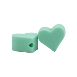 BOBO.BOX 10pc Love Heart Silicone Beads Teething Accessories Food Grade Silicone Teether BPA Free Eco-friendly Baby Teether Toys