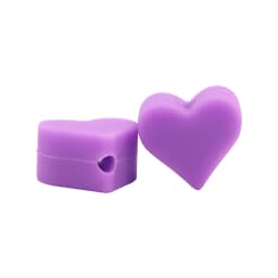 BOBO.BOX 10pc Love Heart Silicone Beads Teething Accessories Food Grade Silicone Teether BPA Free Eco-friendly Baby Teether Toys