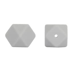 Cute-Idea 10pcs 14mm Silicone Beads Hexagon Pearl Food Grade Teether DIY Pacifier Clips Beads Necklace Baby Toy Teething