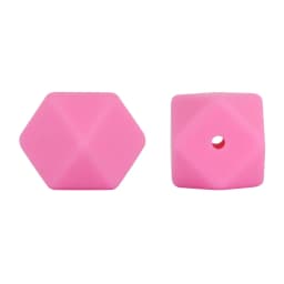 Cute-Idea 10pcs 14mm Silicone Beads Hexagon Pearl Food Grade Teether DIY Pacifier Clips Beads Necklace Baby Toy Teething