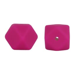 Cute-Idea 10pcs 14mm Silicone Beads Hexagon Pearl Food Grade Teether DIY Pacifier Clips Beads Necklace Baby Toy Teething