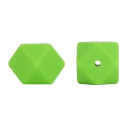 Cute-Idea 10pcs 14mm Silicone Beads Hexagon Pearl Food Grade Teether DIY Pacifier Clips Beads Necklace Baby Toy Teething