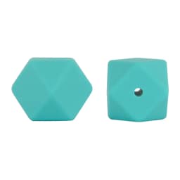 Cute-Idea 10pcs 14mm Silicone Beads Hexagon Pearl Food Grade Teether DIY Pacifier Clips Beads Necklace Baby Toy Teething