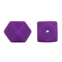 Cute-Idea 10pcs 14mm Silicone Beads Hexagon Pearl Food Grade Teether DIY Pacifier Clips Beads Necklace Baby Toy Teething