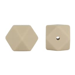 Cute-Idea 10pcs 14mm Silicone Beads Hexagon Pearl Food Grade Teether DIY Pacifier Clips Beads Necklace Baby Toy Teething