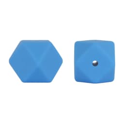 Cute-Idea 10pcs 14mm Silicone Beads Hexagon Pearl Food Grade Teether DIY Pacifier Clips Beads Necklace Baby Toy Teething