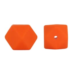 Cute-Idea 10pcs 14mm Silicone Beads Hexagon Pearl Food Grade Teether DIY Pacifier Clips Beads Necklace Baby Toy Teething