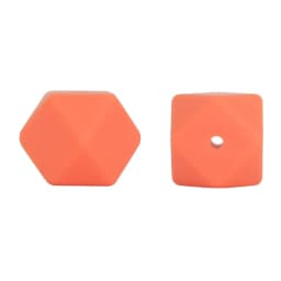 Cute-Idea 10pcs 14mm Silicone Beads Hexagon Pearl Food Grade Teether DIY Pacifier Clips Beads Necklace Baby Toy Teething