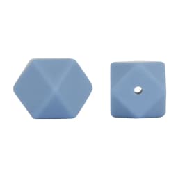 Cute-Idea 10pcs 14mm Silicone Beads Hexagon Pearl Food Grade Teether DIY Pacifier Clips Beads Necklace Baby Toy Teething