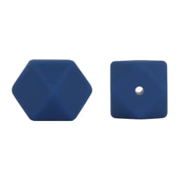 Cute-Idea 10pcs 14mm Silicone Beads Hexagon Pearl Food Grade Teether DIY Pacifier Clips Beads Necklace Baby Toy Teething