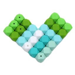 BOBO.BOX 10pcs 14mm Hexagon Silicone Beads Baby Teether Eco-friendly BPA Free Baby Teething Pacifier Chain Beads Baby Product
