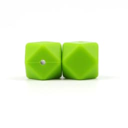 BOBO.BOX 10pcs 14mm Hexagon Silicone Beads Baby Teether Eco-friendly BPA Free Baby Teething Pacifier Chain Beads Baby Product