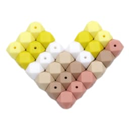 BOBO.BOX 10pcs 14mm Hexagon Silicone Beads Baby Teether Eco-friendly BPA Free Baby Teething Pacifier Chain Beads Baby Product