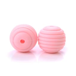 15mm 10Pcs/Lot Silicone Beads Baby Teething Beehive Round Food Grade Beads for DIY Threaded Silicone Beads Baby Teethers