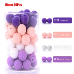 15mm 10Pcs/Lot Silicone Beads Baby Teething Beehive Round Food Grade Beads for DIY Threaded Silicone Beads Baby Teethers