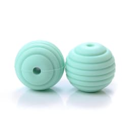 15mm 10Pcs/Lot Silicone Beads Baby Teething Beehive Round Food Grade Beads for DIY Threaded Silicone Beads Baby Teethers