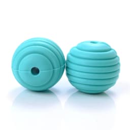 15mm 10Pcs/Lot Silicone Beads Baby Teething Beehive Round Food Grade Beads for DIY Threaded Silicone Beads Baby Teethers