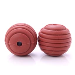 15mm 10Pcs/Lot Silicone Beads Baby Teething Beehive Round Food Grade Beads for DIY Threaded Silicone Beads Baby Teethers