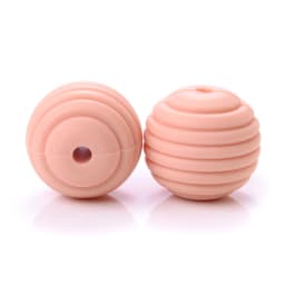 15mm 10Pcs/Lot Silicone Beads Baby Teething Beehive Round Food Grade Beads for DIY Threaded Silicone Beads Baby Teethers