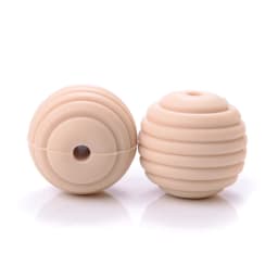 15mm 10Pcs/Lot Silicone Beads Baby Teething Beehive Round Food Grade Beads for DIY Threaded Silicone Beads Baby Teethers