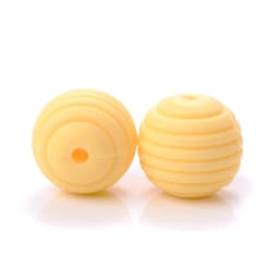 15mm 10Pcs/Lot Silicone Beads Baby Teething Beehive Round Food Grade Beads for DIY Threaded Silicone Beads Baby Teethers