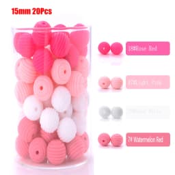 15mm 10Pcs/Lot Silicone Beads Baby Teething Beehive Round Food Grade Beads for DIY Threaded Silicone Beads Baby Teethers