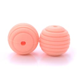 15mm 10Pcs/Lot Silicone Beads Baby Teething Beehive Round Food Grade Beads for DIY Threaded Silicone Beads Baby Teethers