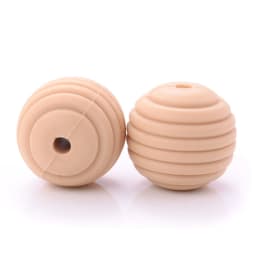 15mm 10Pcs/Lot Silicone Beads Baby Teething Beehive Round Food Grade Beads for DIY Threaded Silicone Beads Baby Teethers