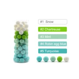 LOFCA 15mm 20pcs/Lot Silicone Beads Loose Baby Fashion Teething Beads Baby Teether Safe Food Grade Nursing Chewing Diy Toy
