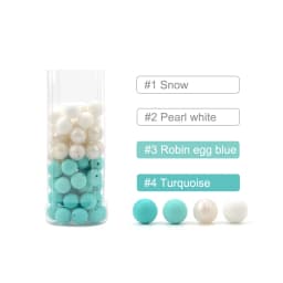 LOFCA 15mm 20pcs/Lot Silicone Beads Loose Baby Fashion Teething Beads Baby Teether Safe Food Grade Nursing Chewing Diy Toy